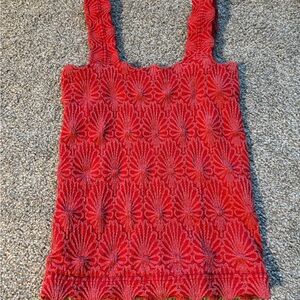 Red Free People Tank